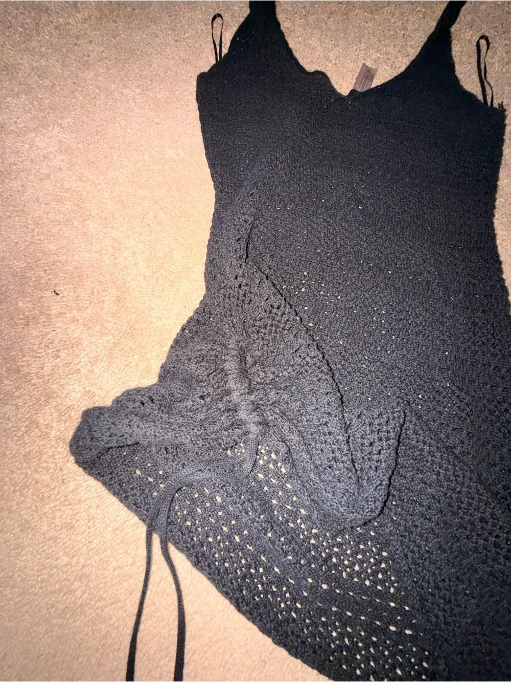 Fashion Nova Black Knit Side-Knot Tank - Picture 4 of 4